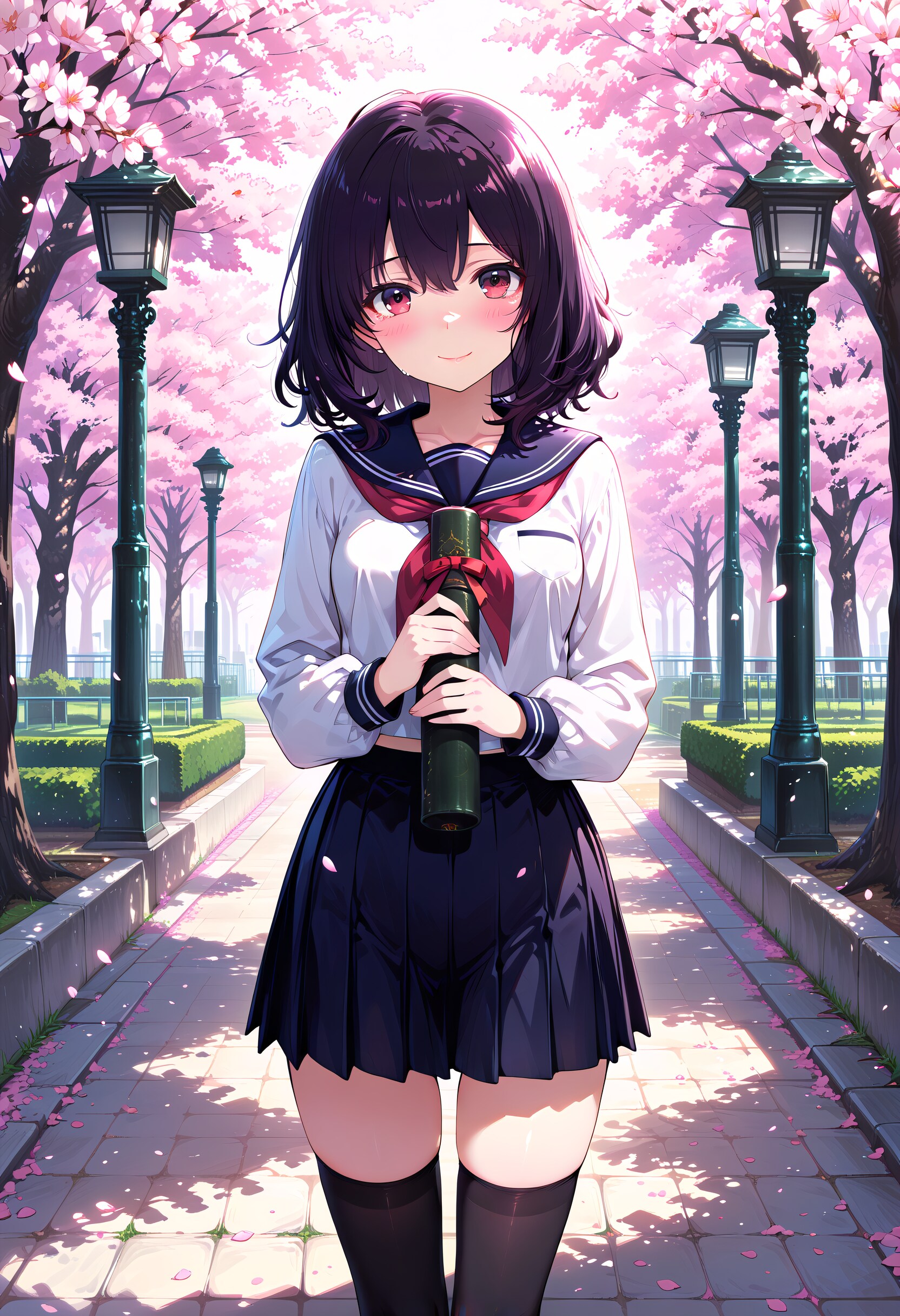 桜舞う卒業の日