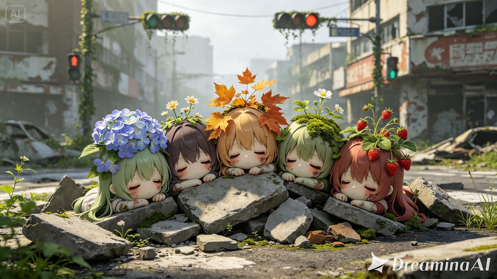 【異形頭✕花】花に侵食されゾンビ化した少女たち