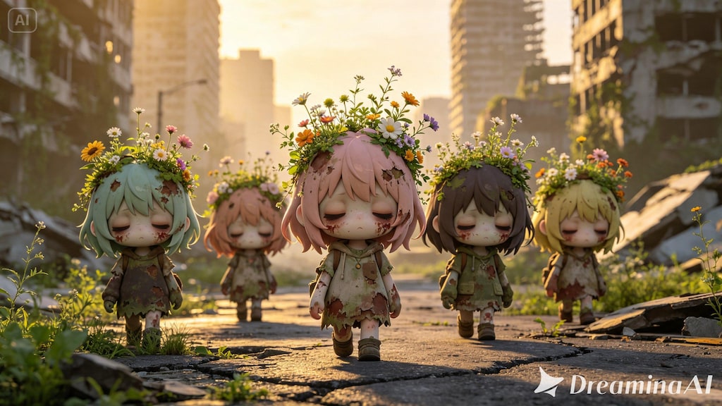 【異形頭✕花】花に侵食されゾンビ化した少女たち