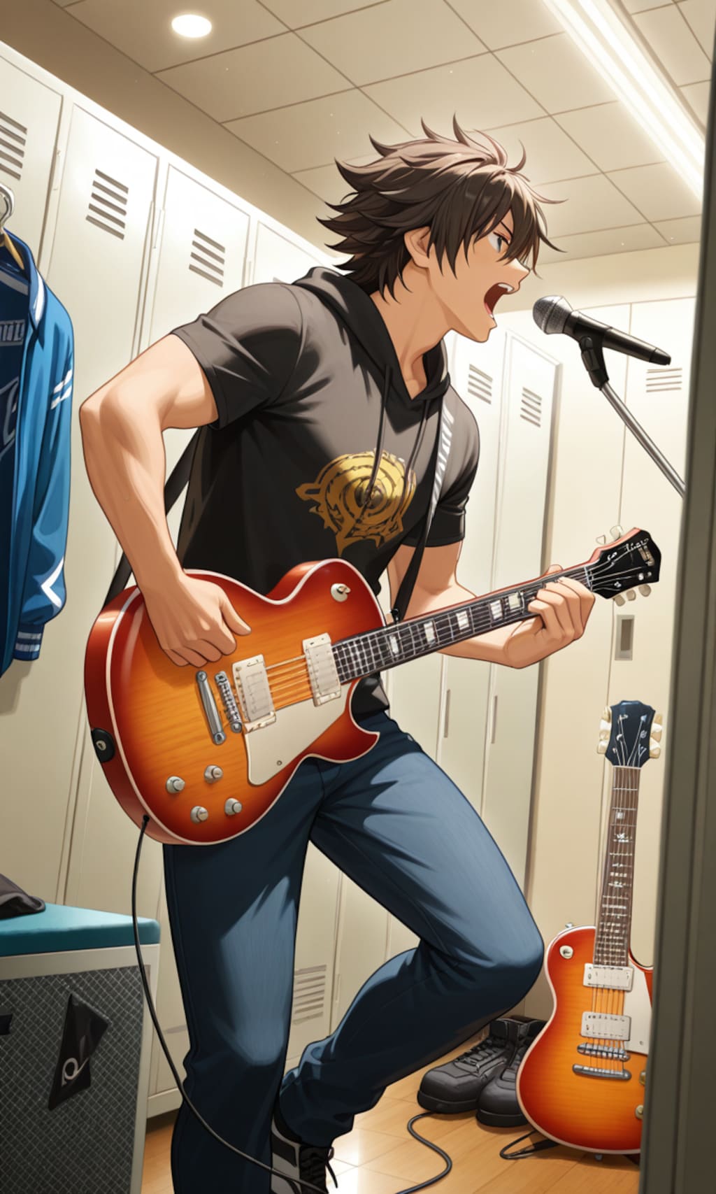 更衣室でロック