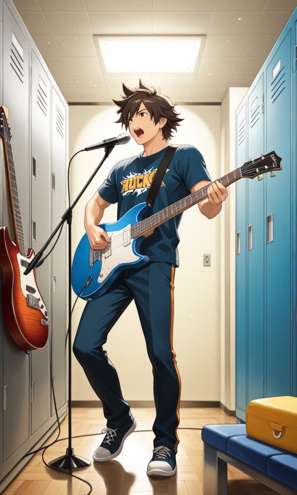 更衣室でロック