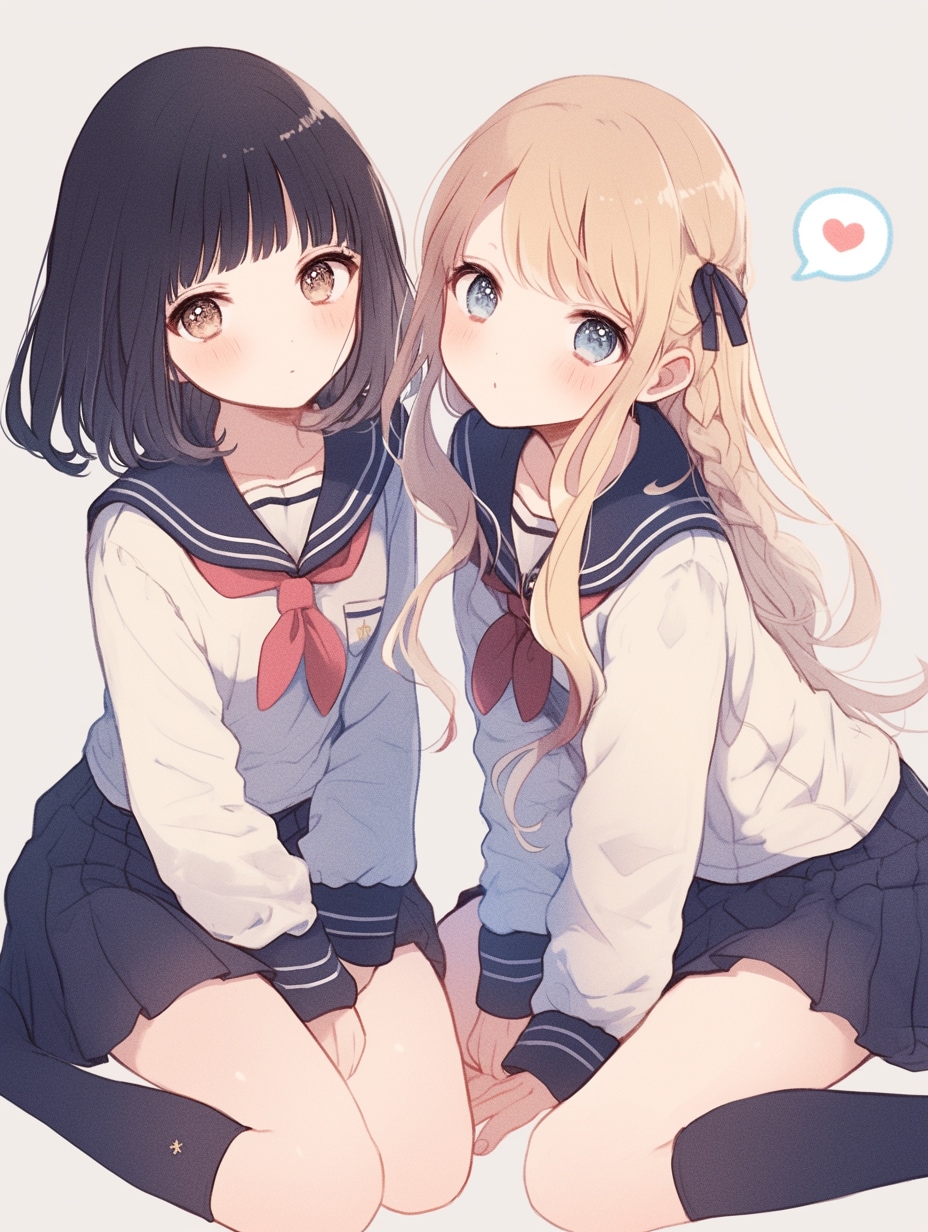 二人のJK176 | の人気AIイラスト・グラビア