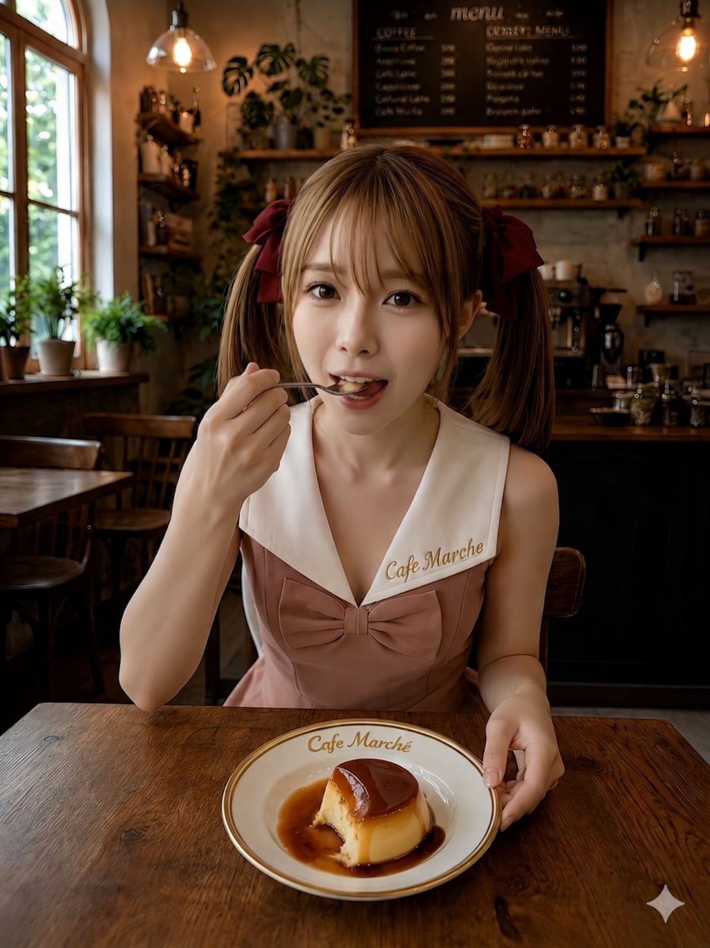 毎月25日は「プリンの日」(Cafe Marché 美樹)