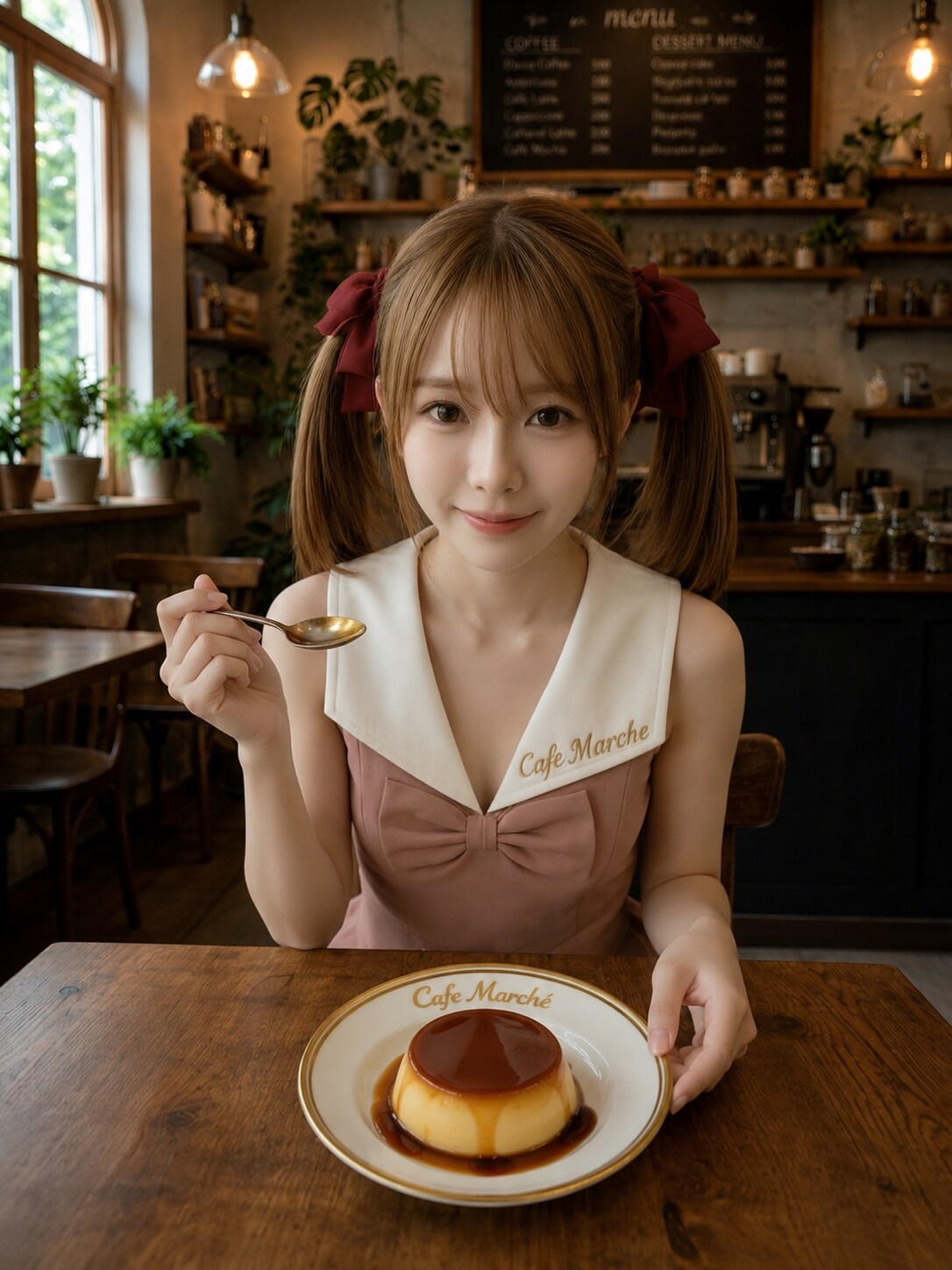 毎月25日は「プリンの日」(Cafe Marché 美樹)