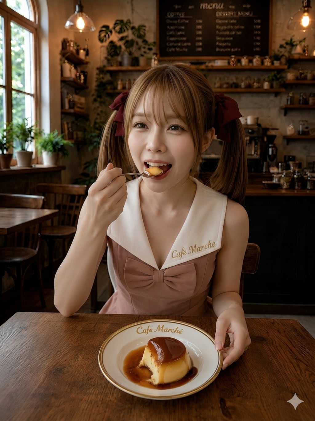 毎月25日は「プリンの日」(Cafe Marché 美樹)