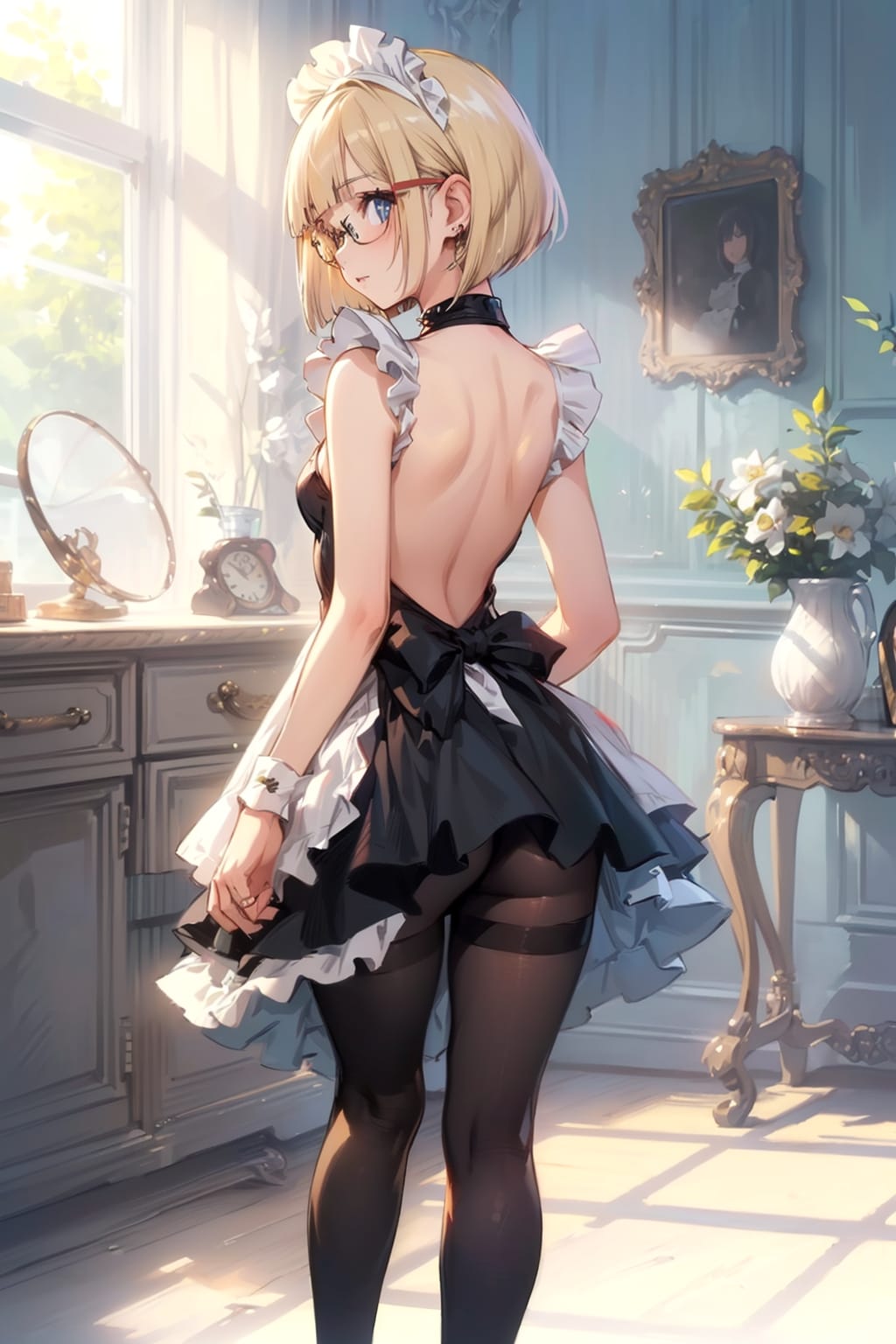 メイドの眼鏡っ娘