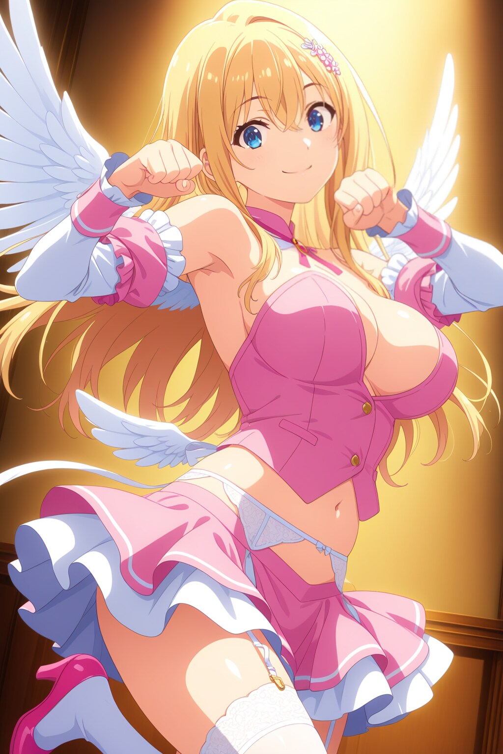 ミニスカ天使娘のコスプレ🪽❤️