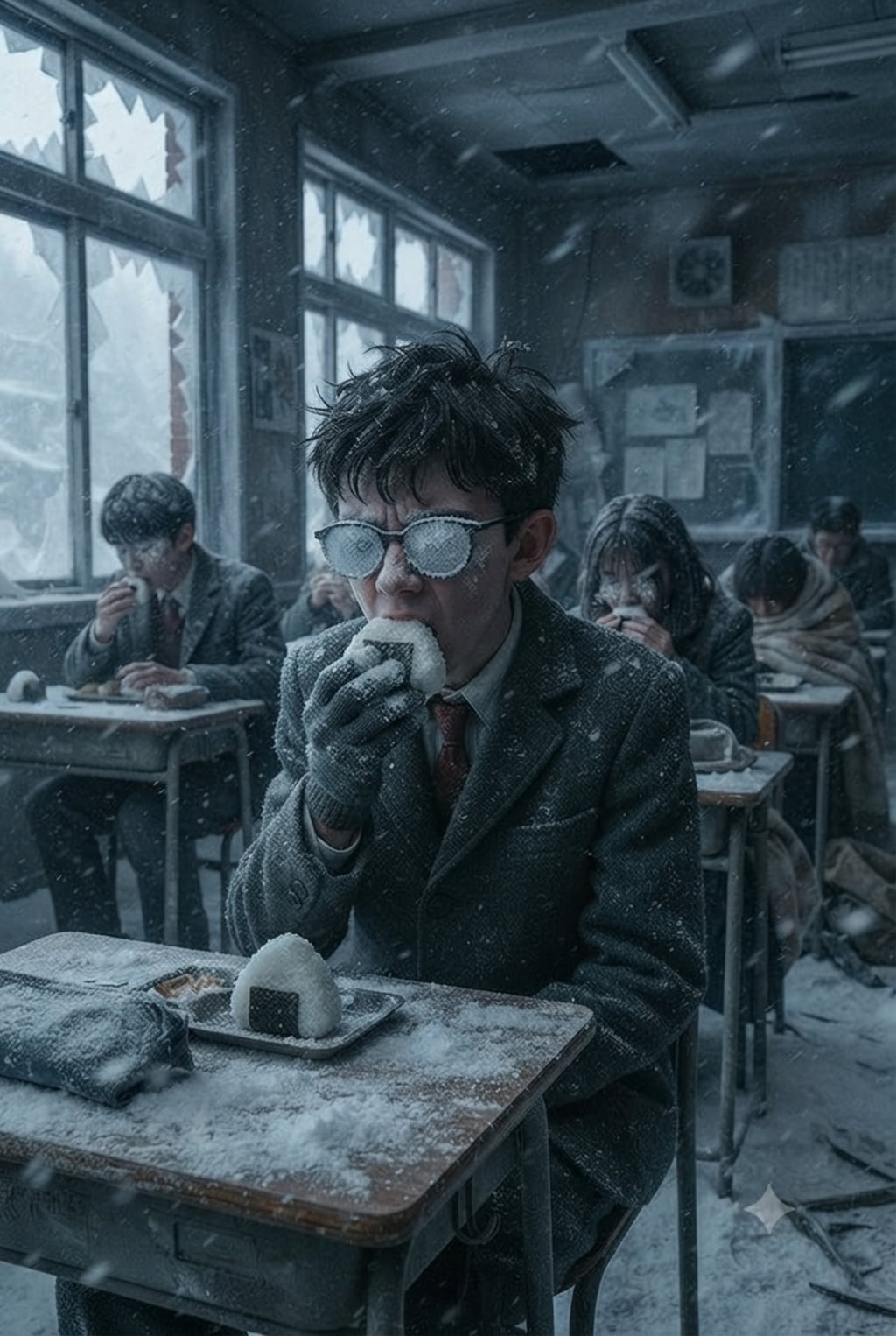 吹雪の学校と父府井さん