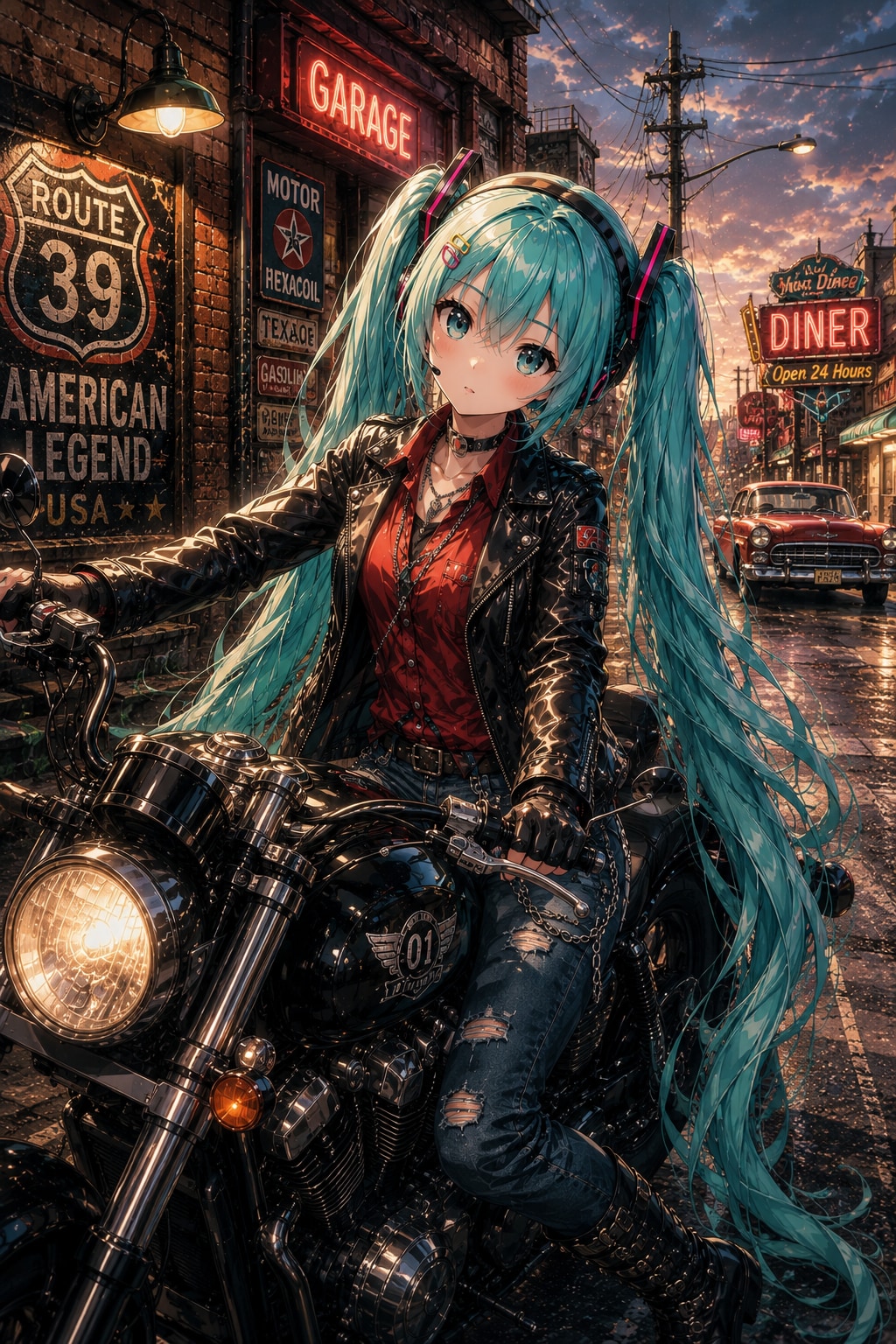 初音ミクアメリカンスタイル | の人気AIイラスト・グラビア