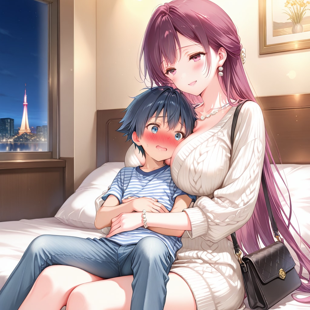 ほら、おっぱいだよ柔らかいでしょ♡（おねショタの夜5-4）