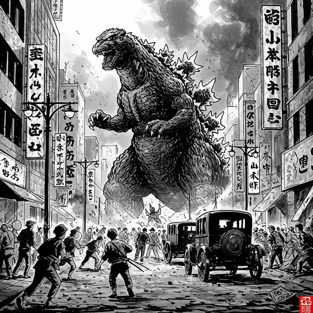 ゴジラが襲来