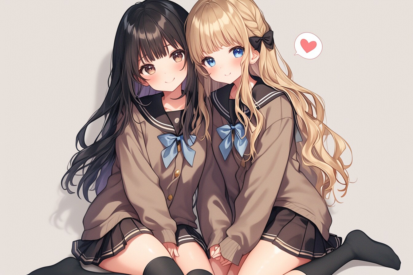 二人のJK05 | の人気AIイラスト・グラビア