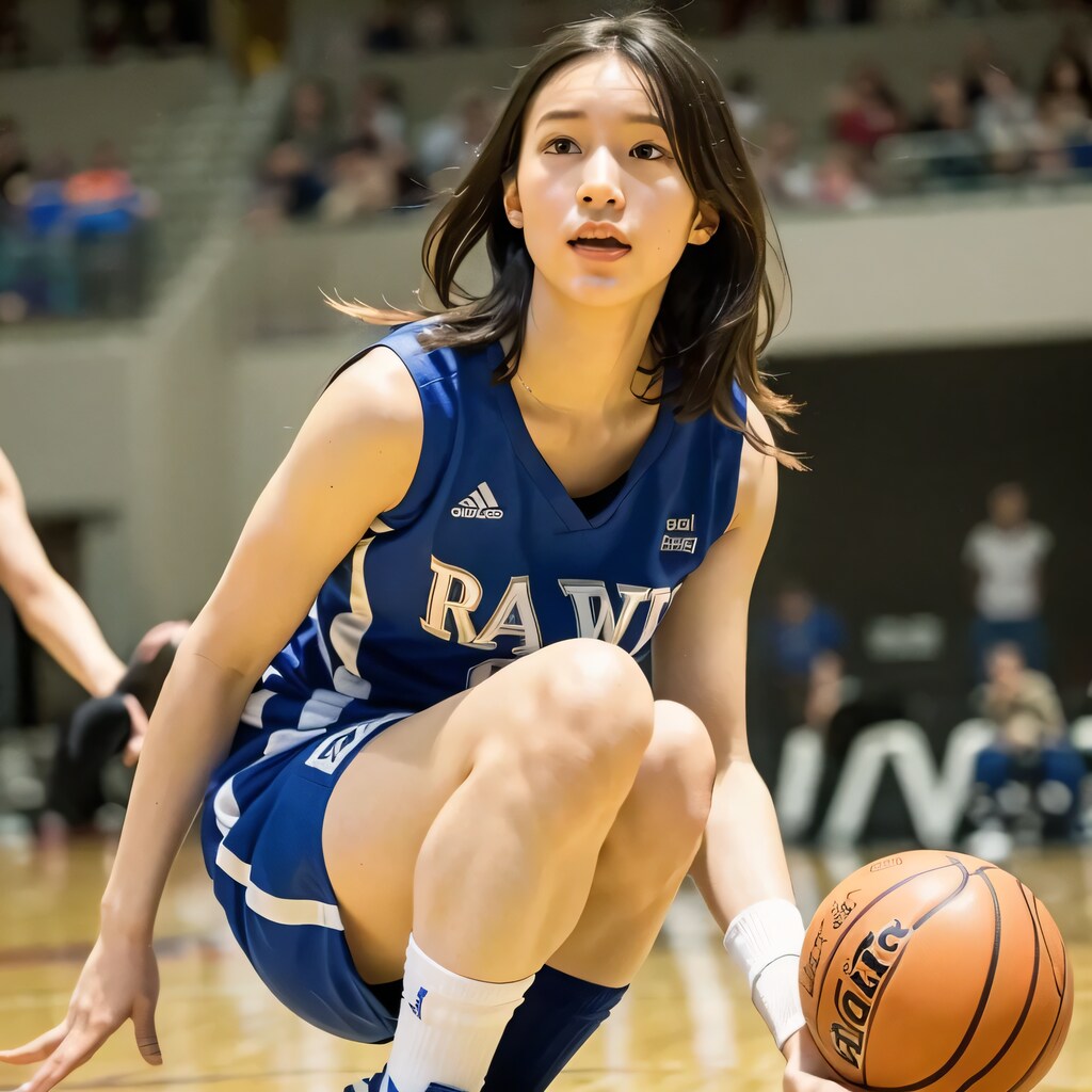 黒髪ロングでユニフォームの美女１００