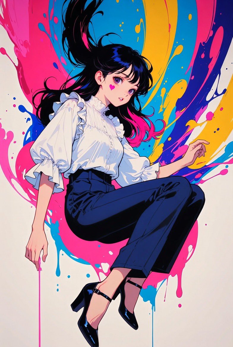 飛び散るインク