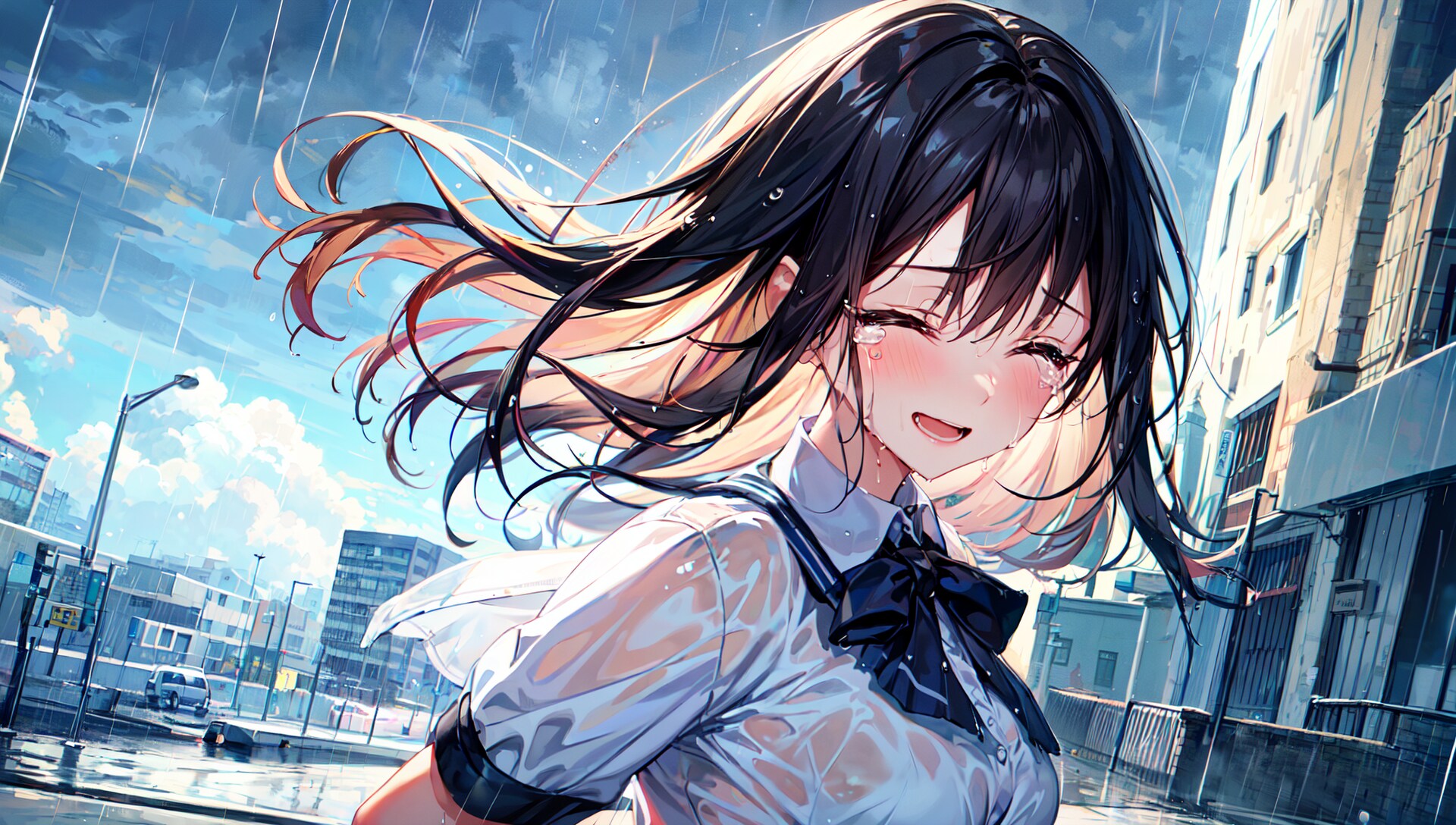ばか、怒ってないし、泣いてないよ
