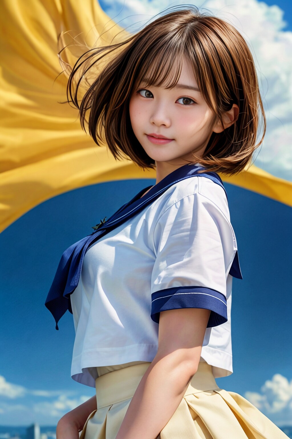 後ろの旗みたいなのはなんだろう？