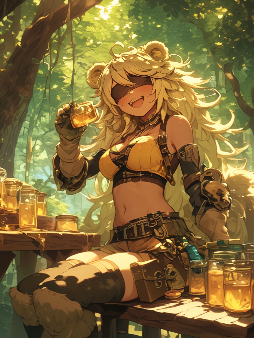 目隠し✖︎くま娘🐾