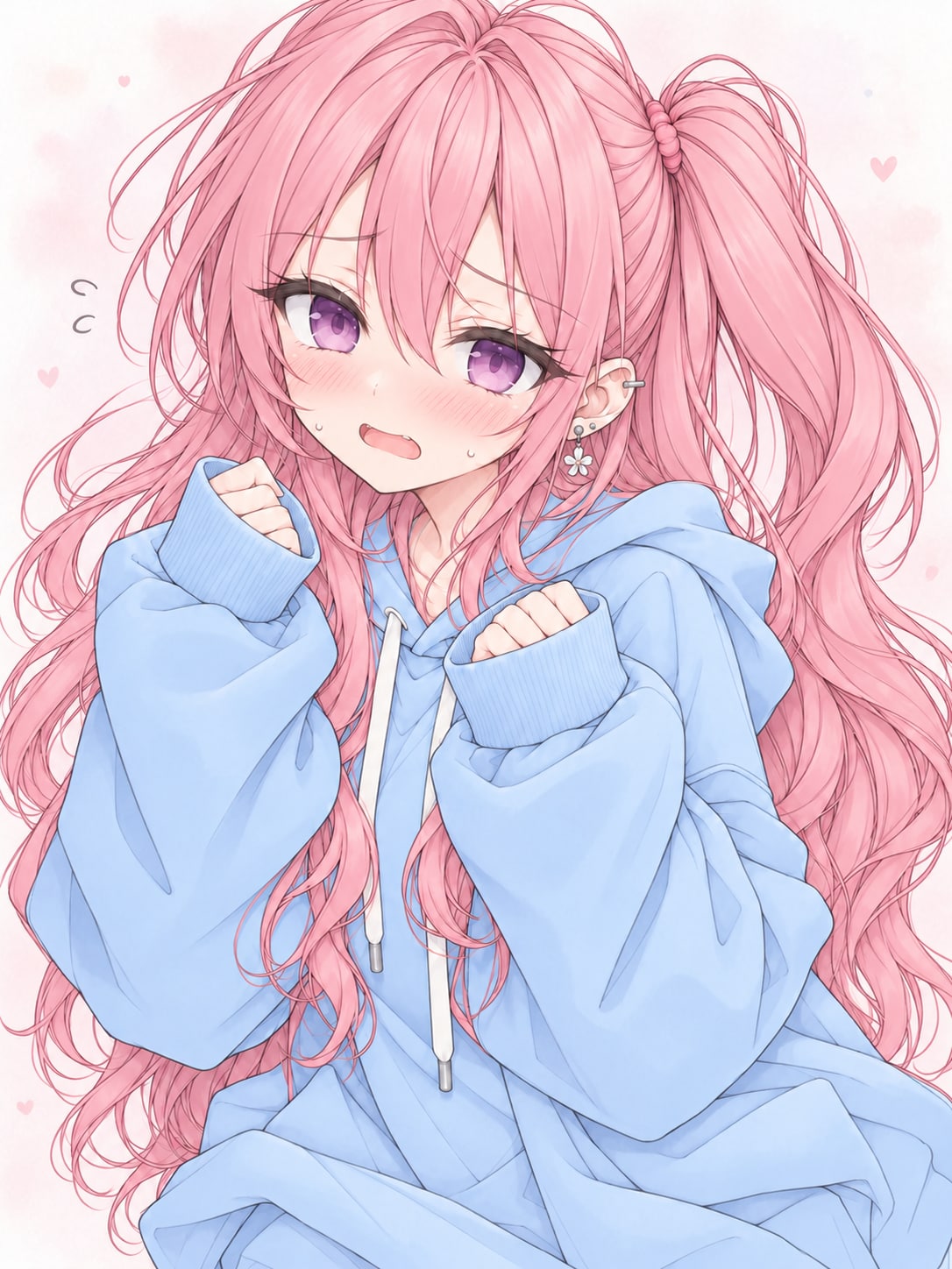 萌え袖パーカーは正義　(看板娘・瑠華ちゃん) | の人気AIイラスト・グラビア