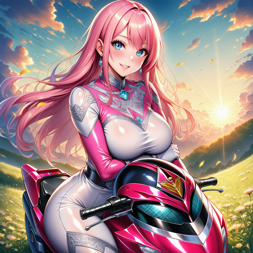 戦隊ヒロインといえばバイクですの！