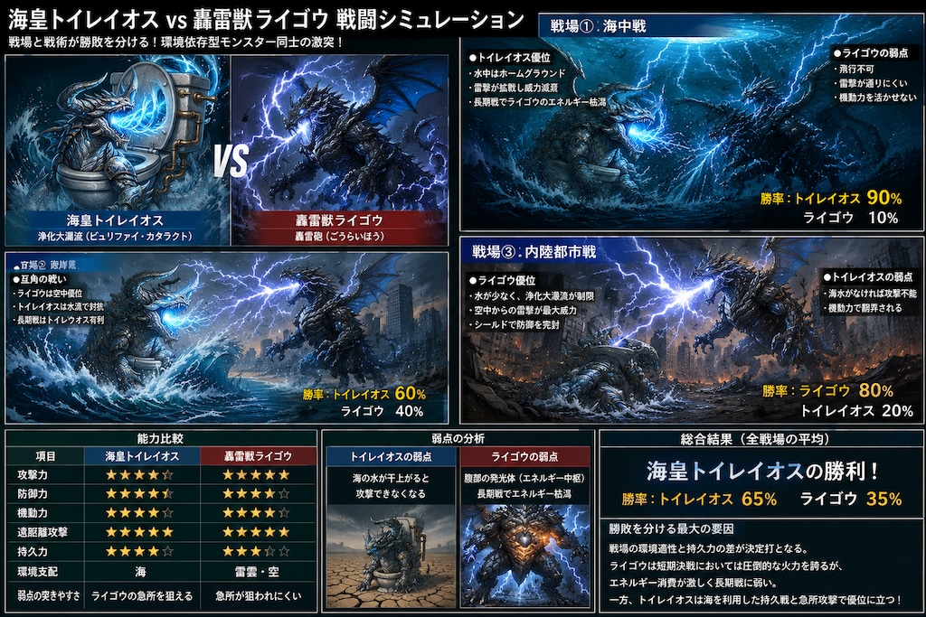 【速報】海皇トイレイオスvs轟雷獣ライゴウ　対戦結果