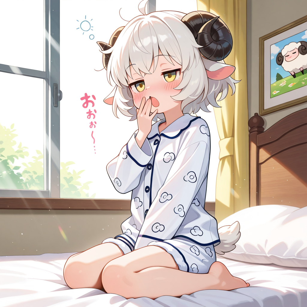 ふわぁぁ～。あっ、おはようがざいます・・・。