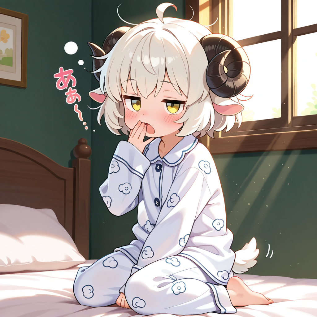 ふわぁぁ～。あっ、おはようがざいます・・・。