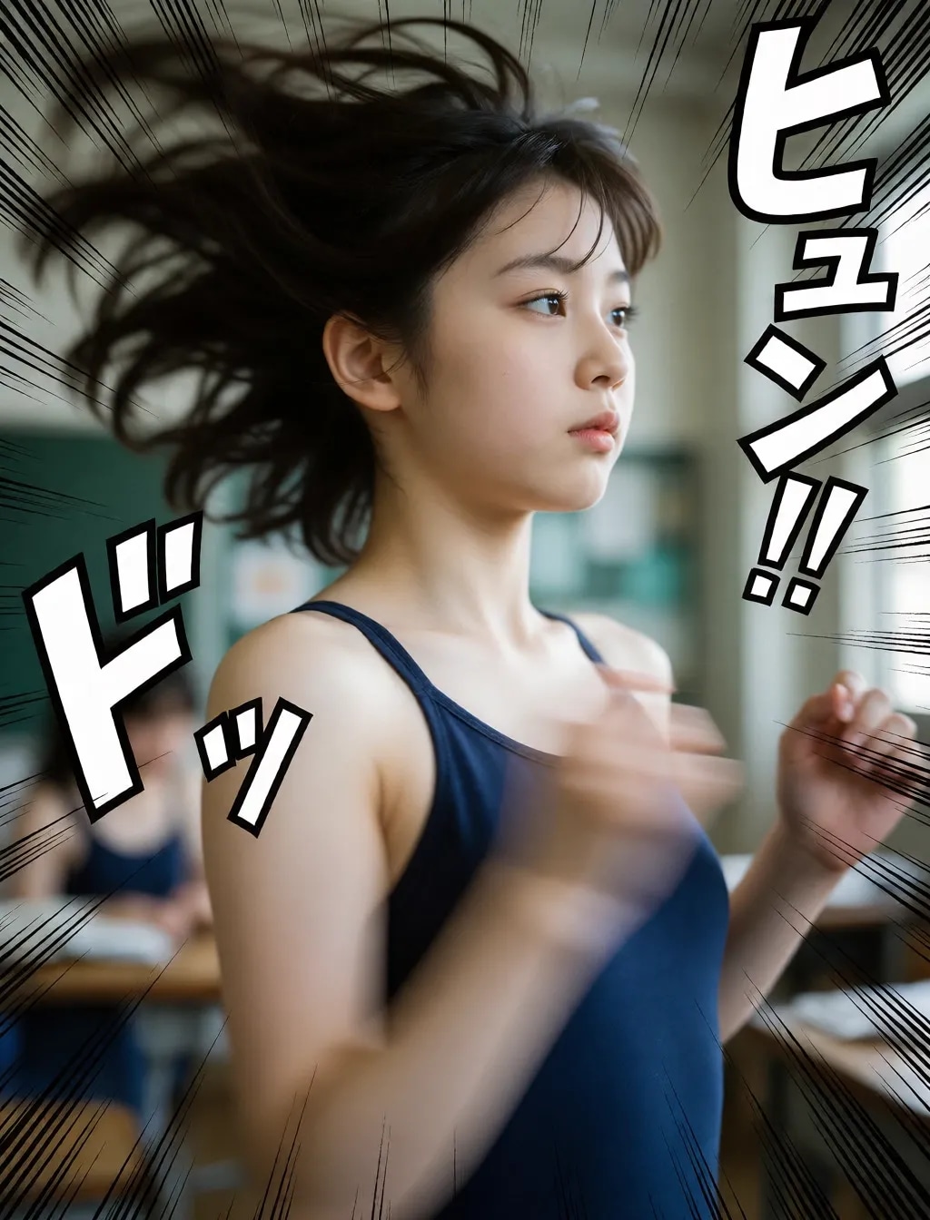 勢いのある水着