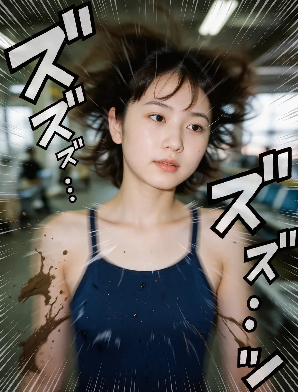 勢いのある水着