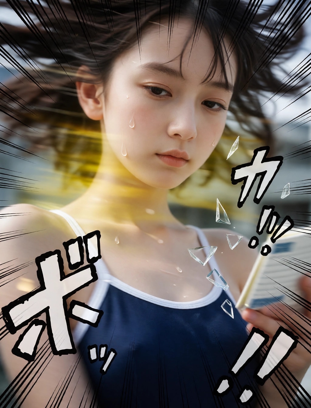 勢いのある水着