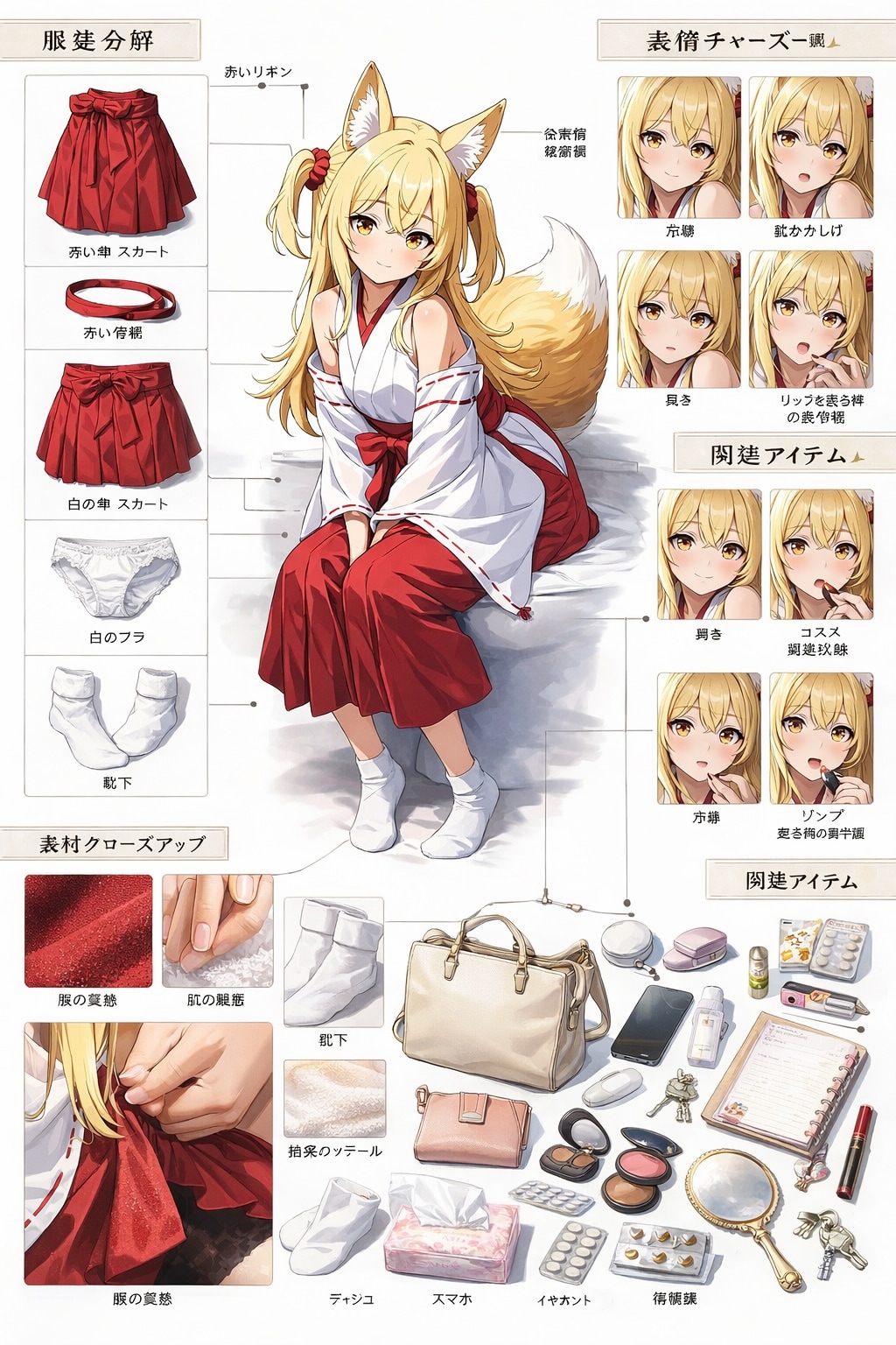 キャラリファレンスシート | の人気AIイラスト・グラビア