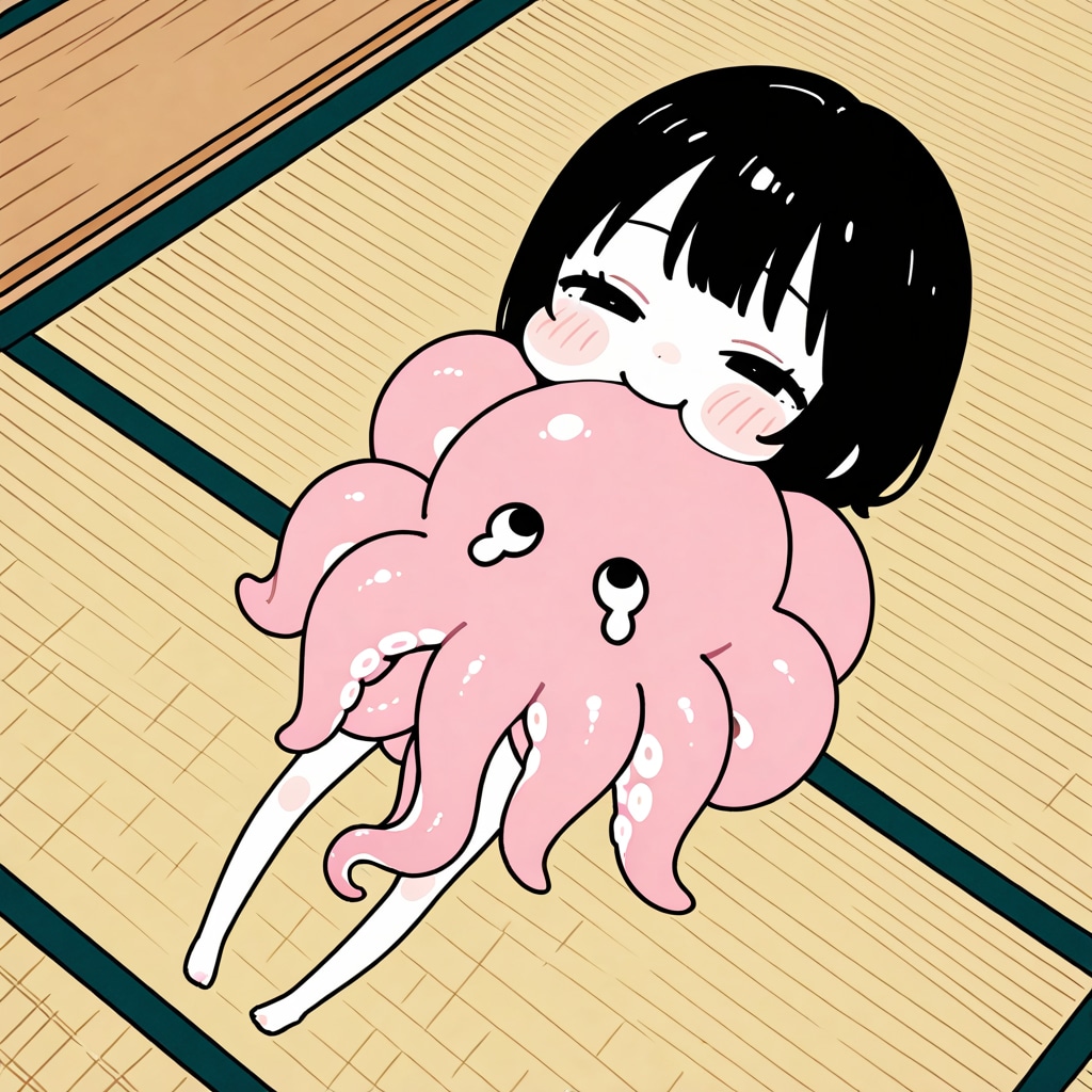 タコに反撃ガール