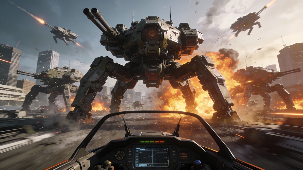 コクピット視点ゲーム画面風・・Seedreamは0.5分進化はあったのかな？？（あと1枚は、焼き直しだけでは寂しいので新作です♪）