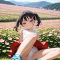 花畑の元気少女・リラックス 3枚目