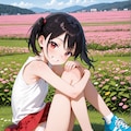 花畑の元気少女・リラックス 5枚目