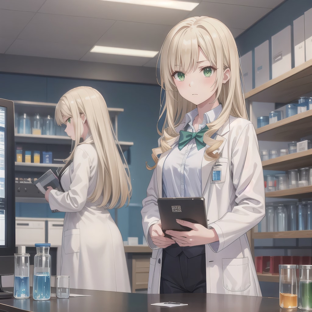 金髪ロングで白衣の少女１７