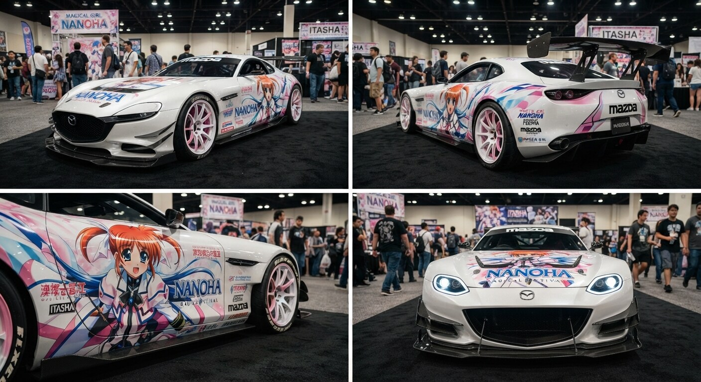 マツダRXビジョングランツーリスモ高町なのは痛車 | の人気AIイラスト・グラビア