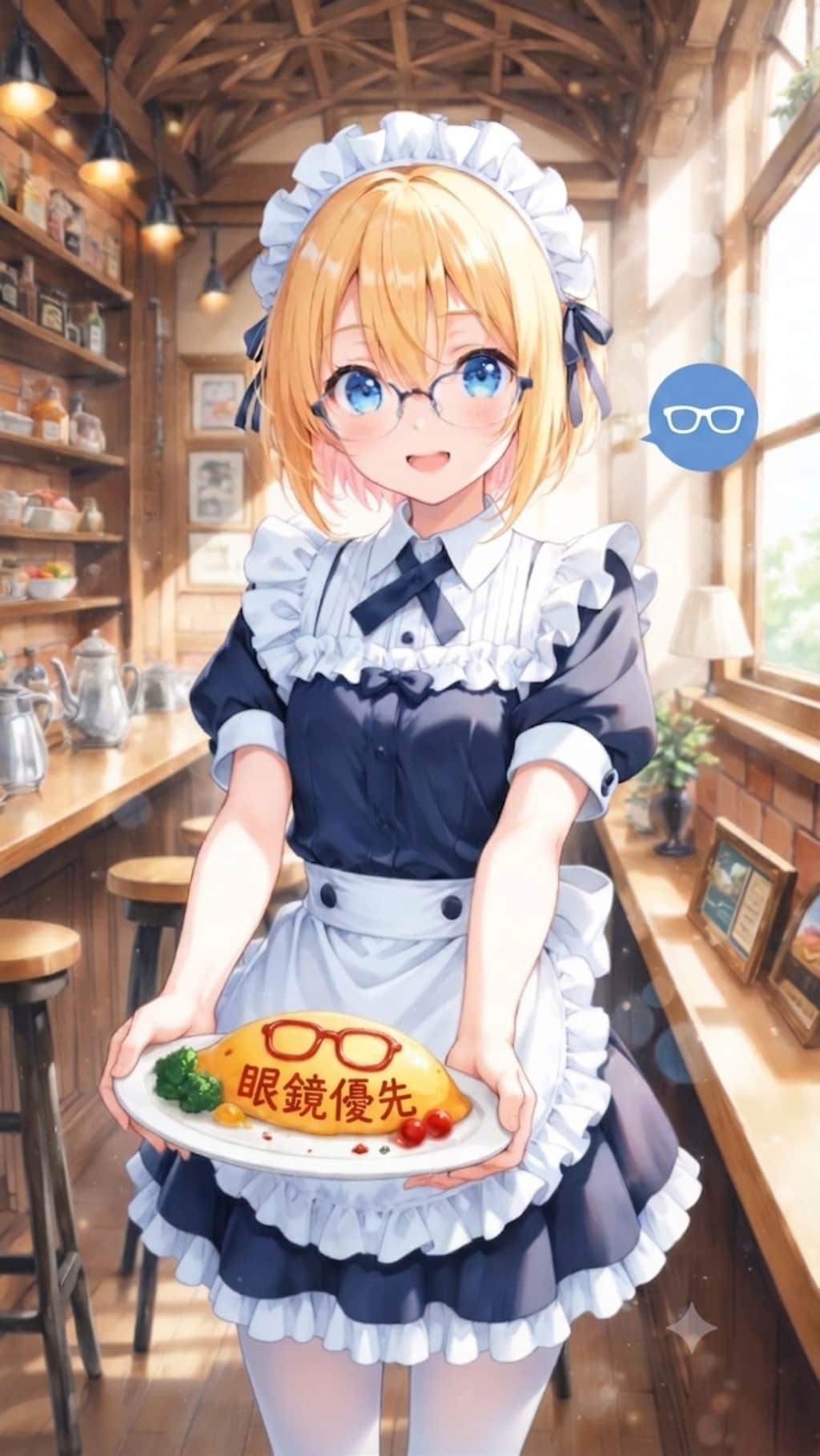 眼鏡優先オムライス