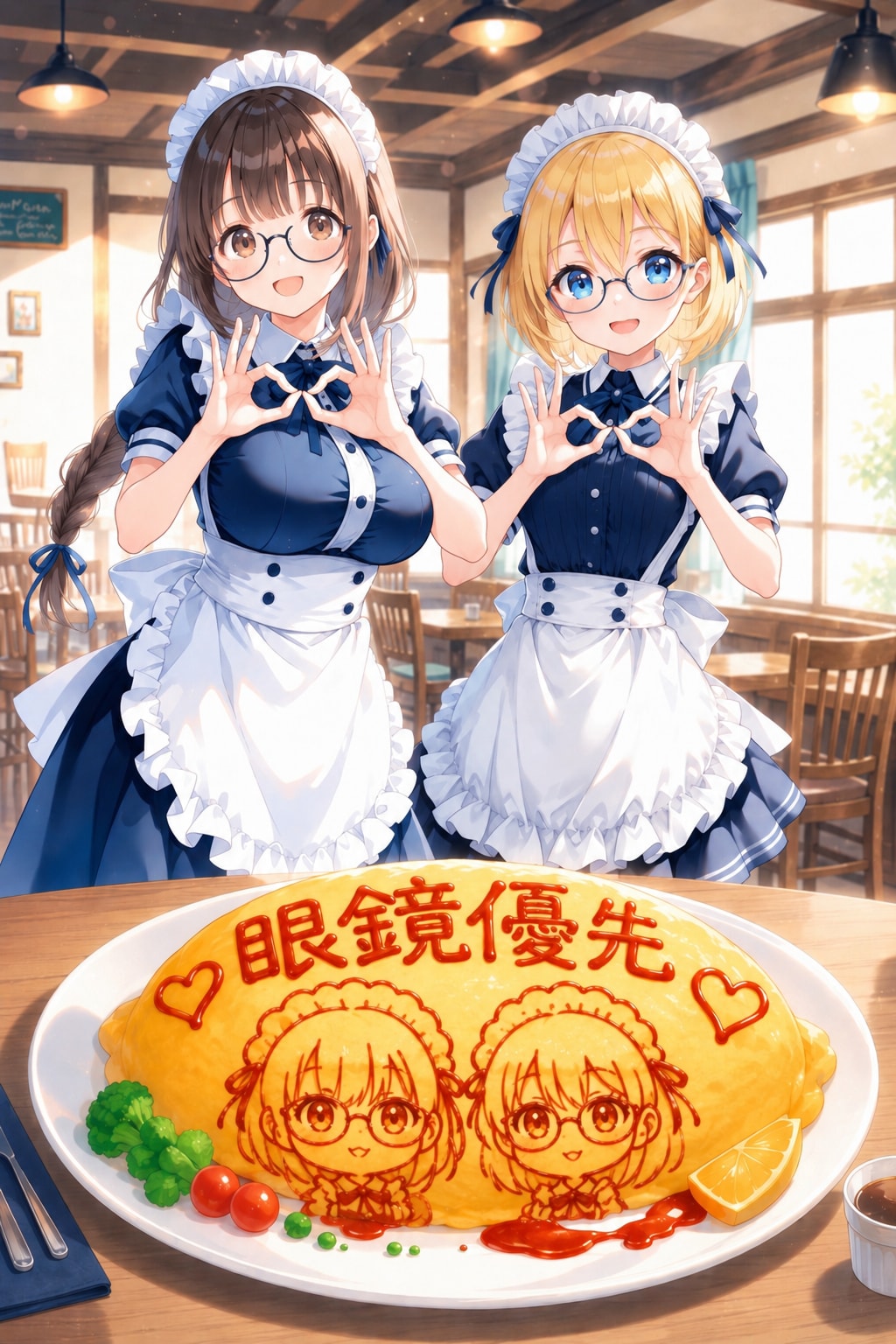 眼鏡優先オムライス