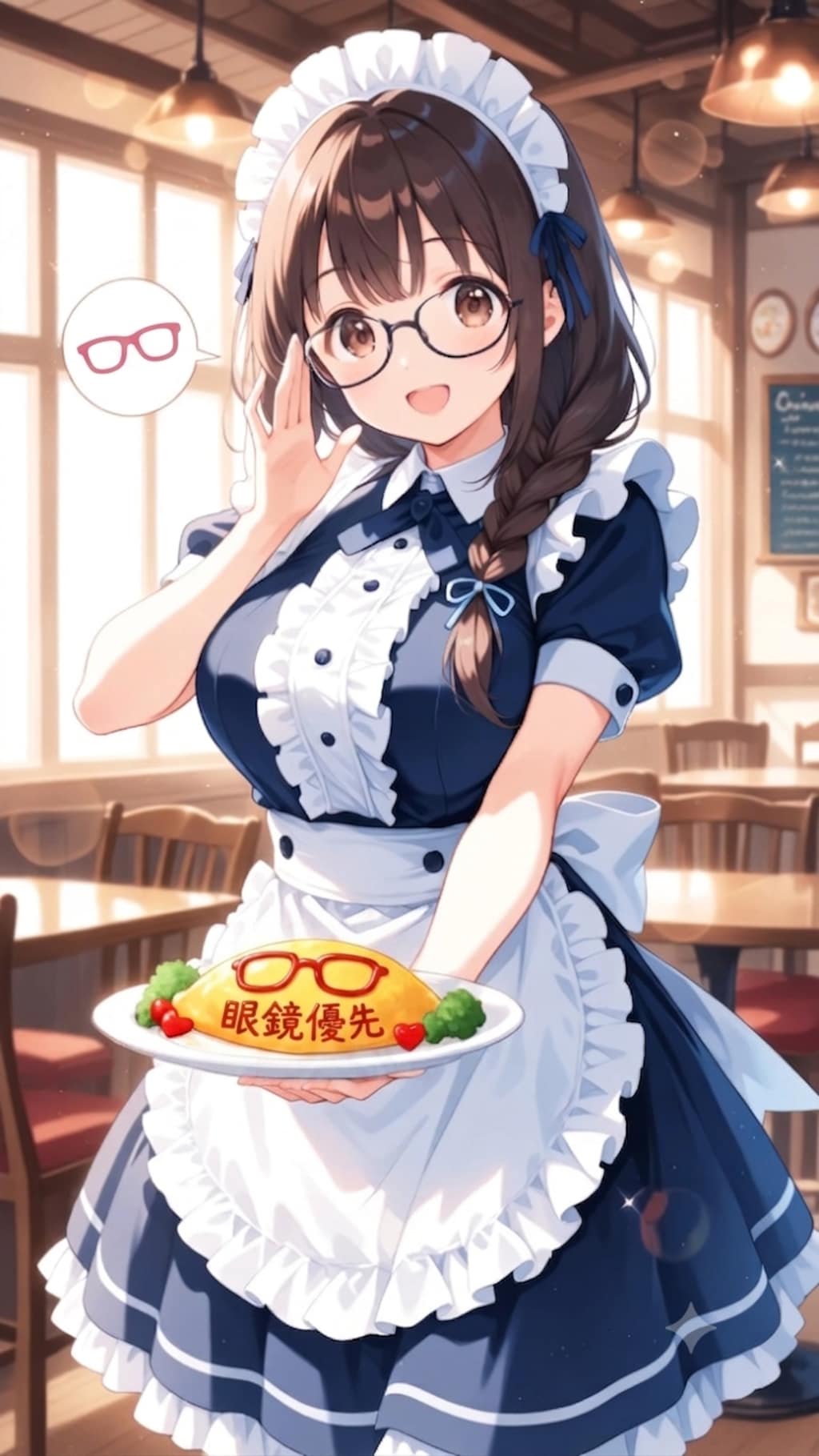 眼鏡優先オムライス