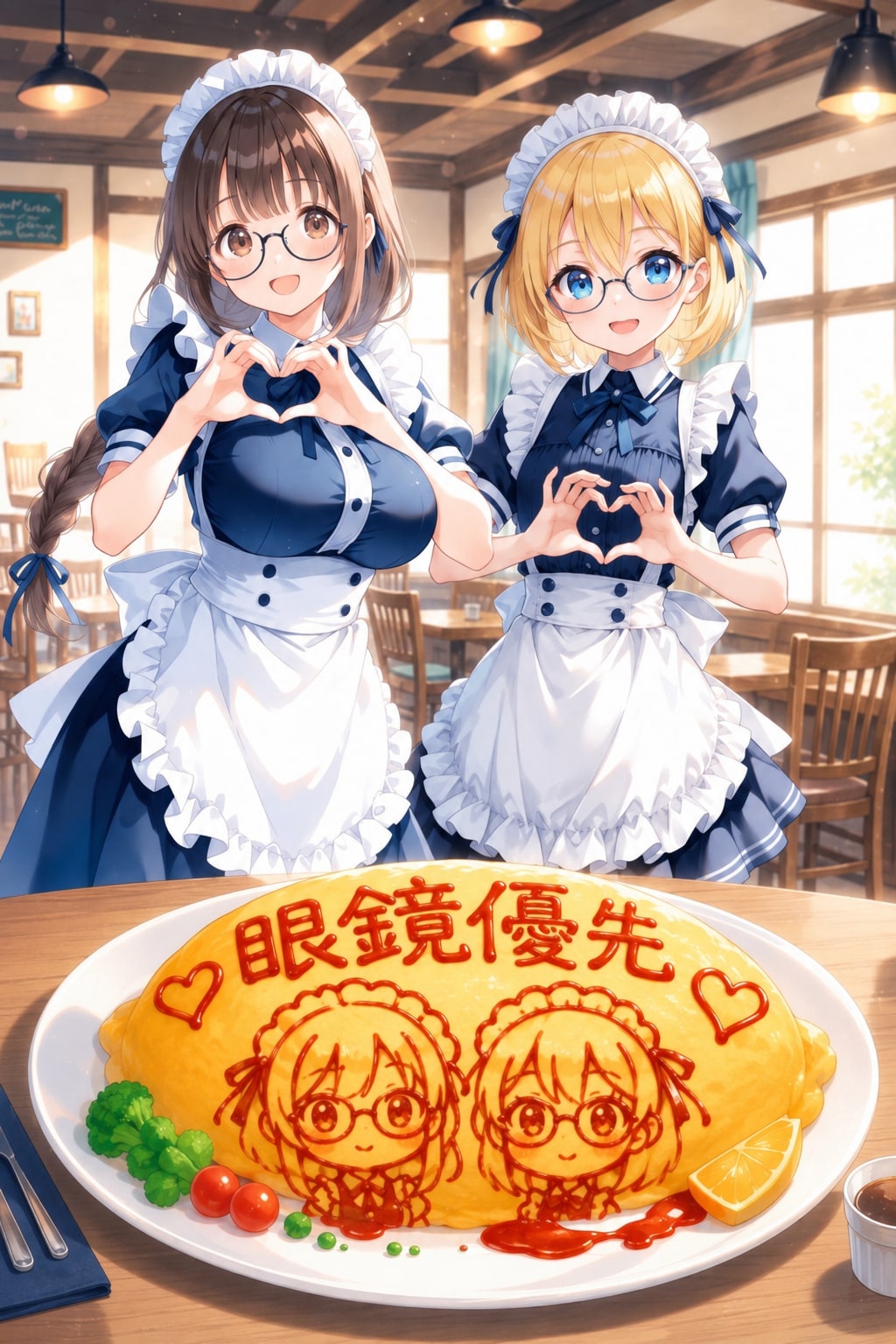 眼鏡優先オムライス