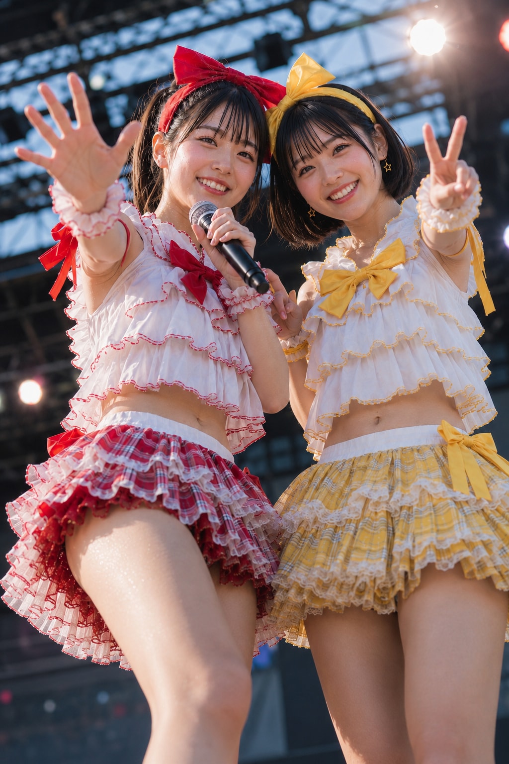 アイドル❤️💛夏フェスのステージで