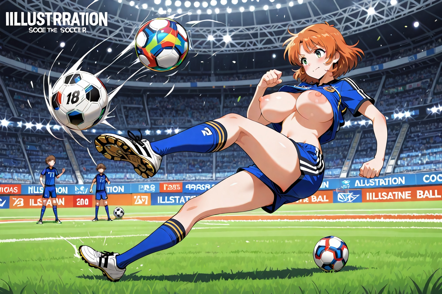 代表選で活躍する巨乳女子サッカー選手