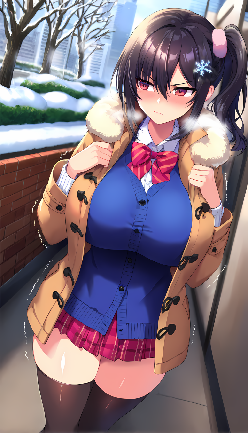 さ…寒い…けどこうしなきゃ可愛くない…!!