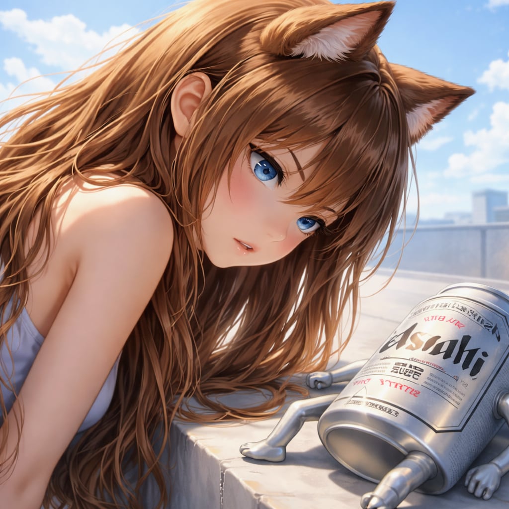 野獣の眼光を向ける小さな女の子