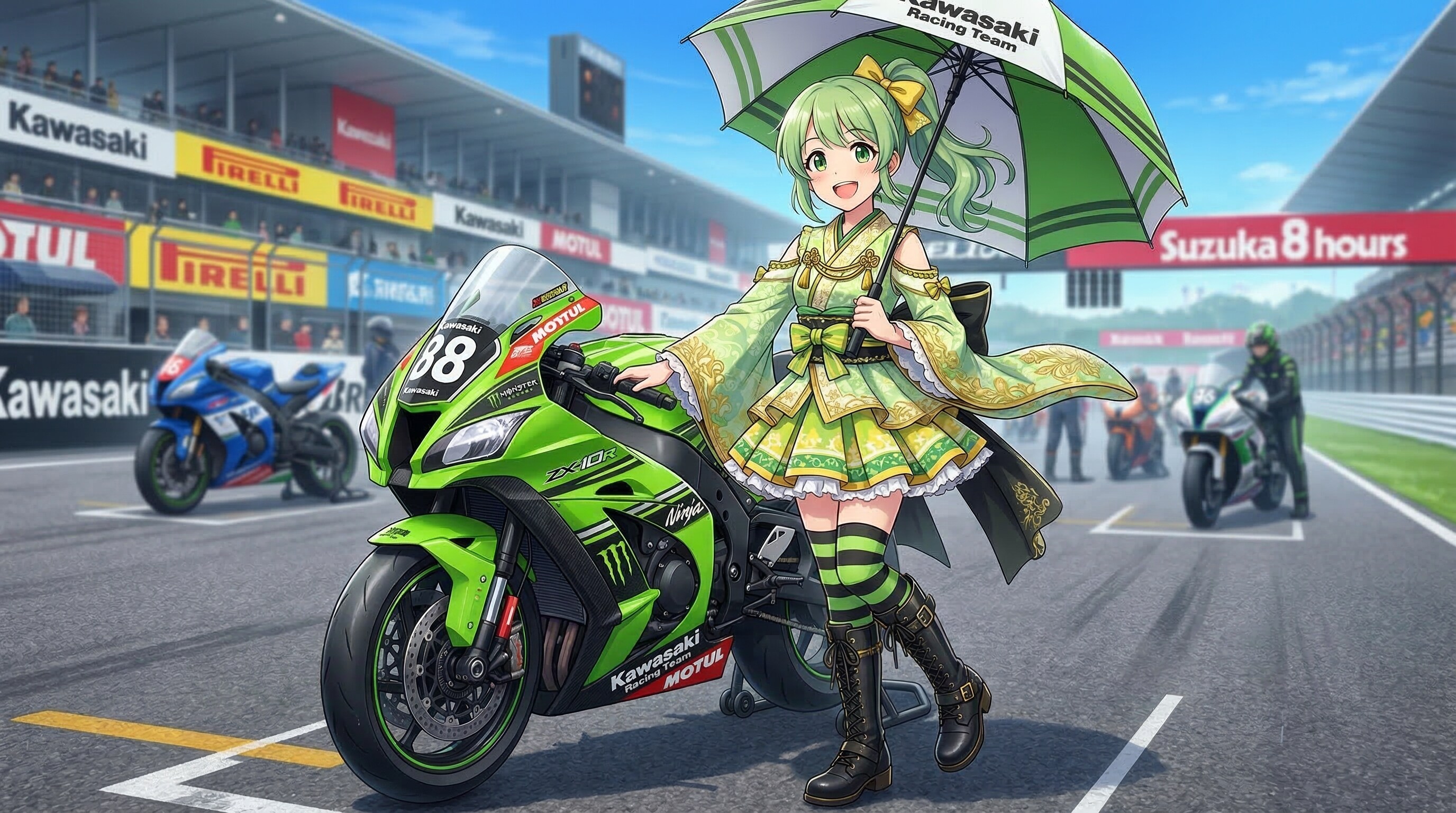 レースクイーンなきみどりさん