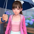 傘をさしてもらう少女 2枚目