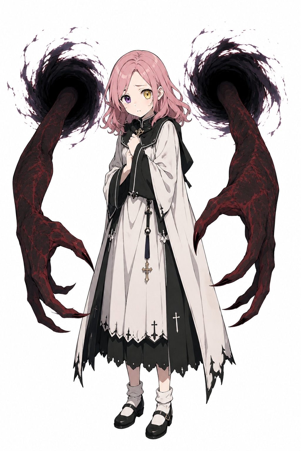 オッドアイの少女と悪魔の腕
