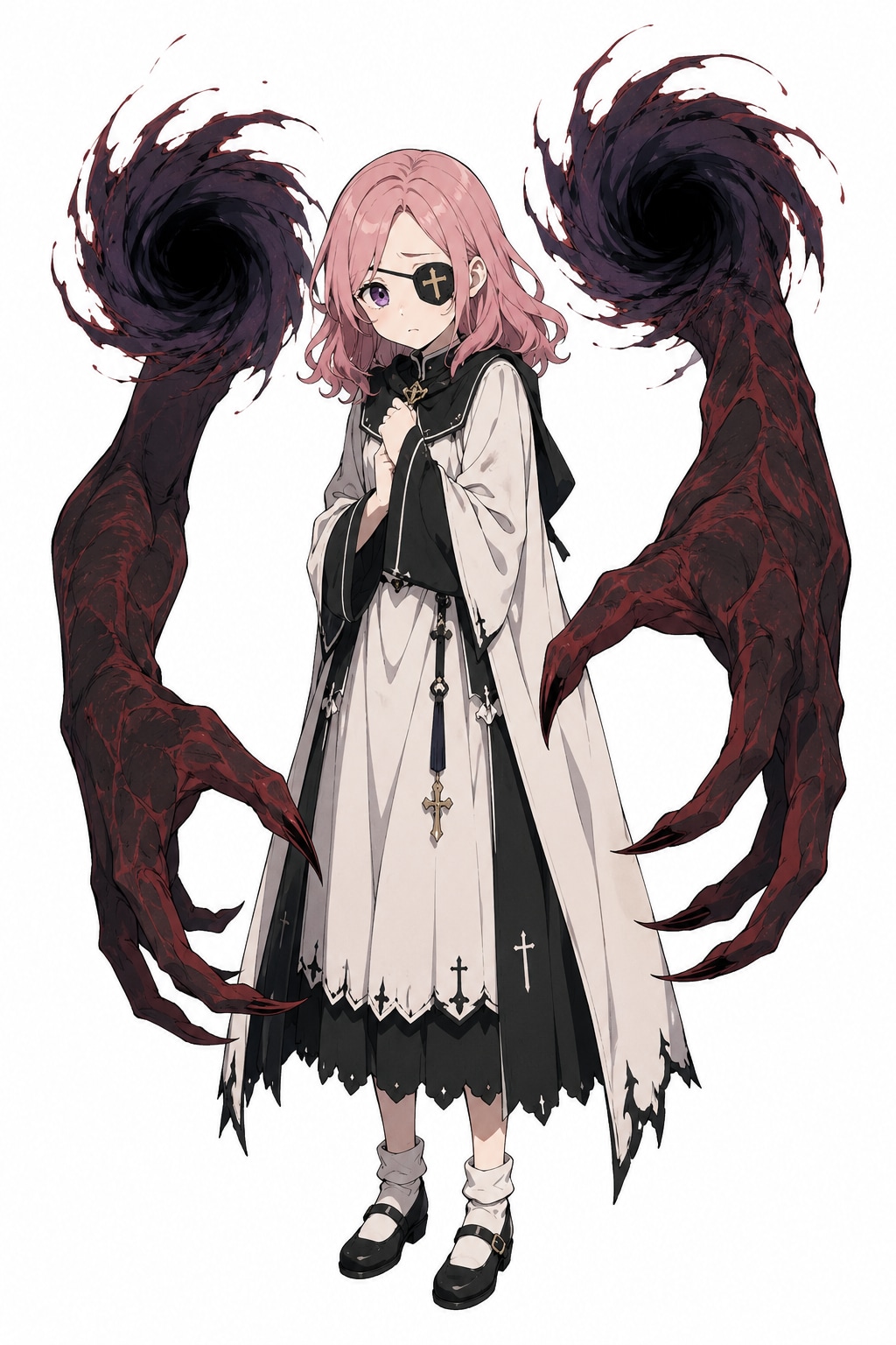オッドアイの少女と悪魔の腕