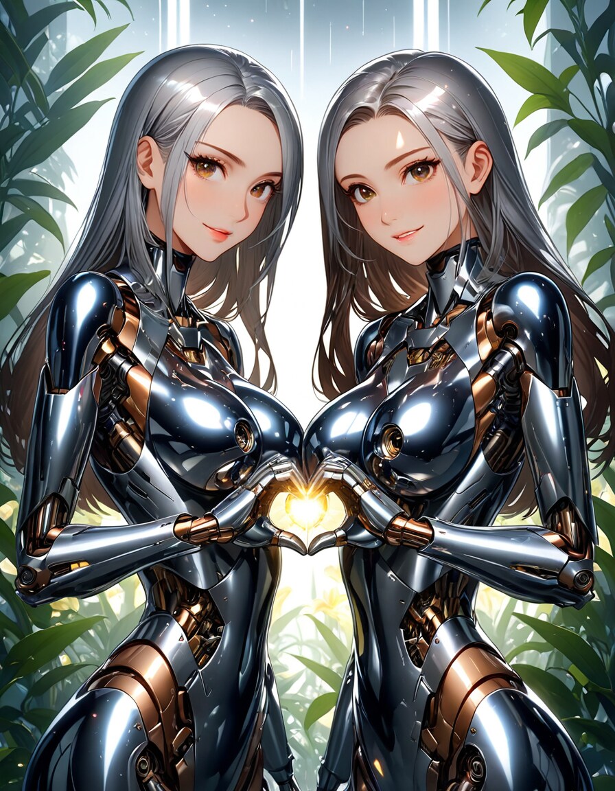 ハートハンズメカ子 | の人気AIイラスト・グラビア