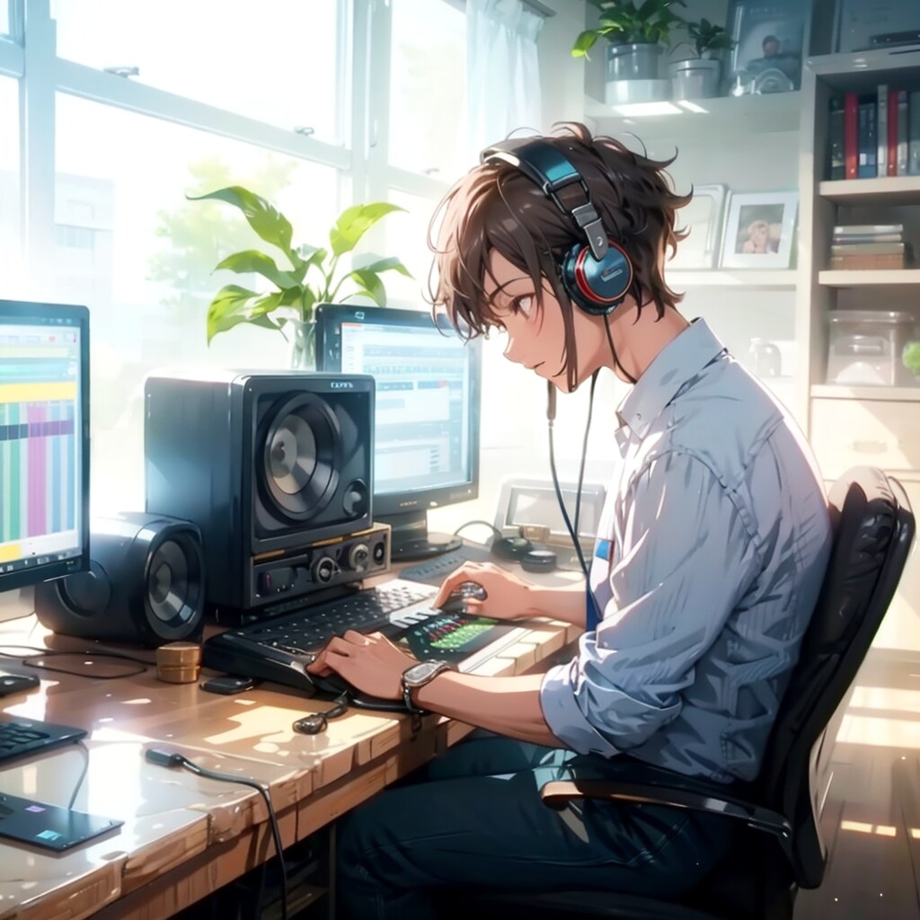 作曲中 | の人気AIイラスト・グラビア